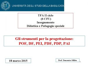 TFA II ciclo 6 CFU Insegnamento Didattica e