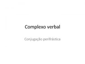 Complexo verbal