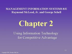 MANAGEMENT INFORMATION SYSTEMS 8E Raymond Mc Leod Jr