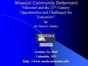 Missouri community betterment Missouri community betterment