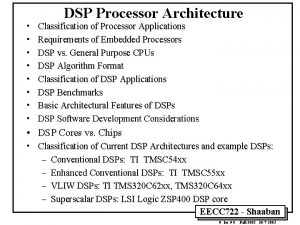 Application of dsp processor Application of dsp processor