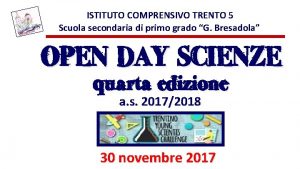 Istituto comprensivo trento 5 Istituto comprensivo trento 5