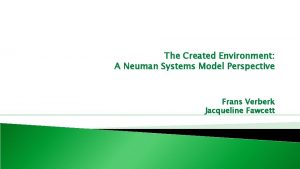 The Created Environment A Neuman Systems Model Perspective