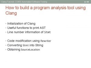 Clang ast tutorial