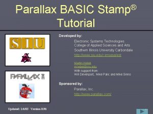 Parallax BASIC Tutorial Stamp Developed by Electronic Systems