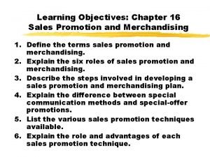 Objectives of merchandising