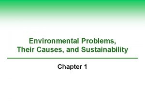 Environmental Problems Their Causes and Sustainability Chapter 1