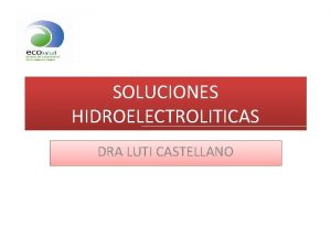 Soluciones isotónicas