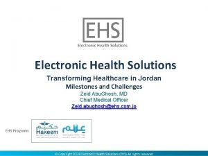 Electronic Health Solutions Transforming Healthcare in Jordan Milestones