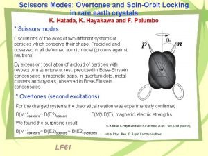 Scissors Modes Overtones and SpinOrbit Locking in rare