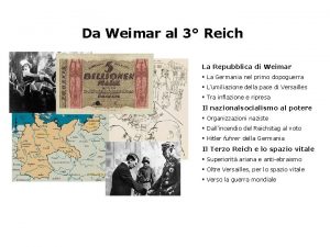 Da Weimar al 3 Reich La Repubblica di