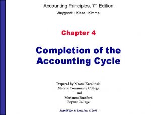 Accounting Principles 7 th Edition Weygandt Kieso Kimmel