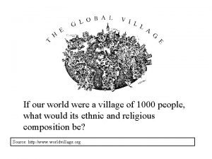 If our world were a village of 1000