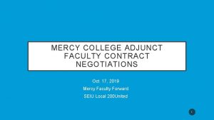 Mercy faculty forward