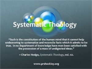 Define systematic theology