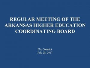 Arkansas higher education coordinating board