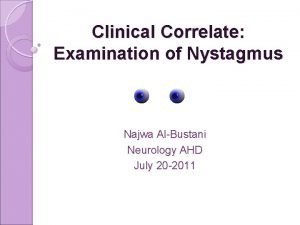Nystagmus differential diagnosis