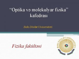 Molekulyar fizika