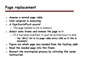 Wsclock page replacement algorithm