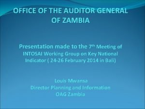 Functions of the auditor general in zambia