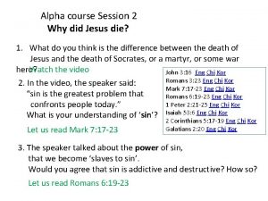 Alpha session 2