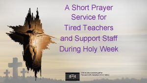 Closing prayer Closing prayer