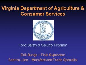 Virginia department of agriculture food safety