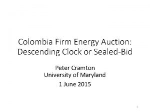 Descending clock auction