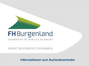 Fh burgenland partnerhochschulen