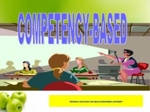 TECHNICAL EDUCATION AND SKILLS DEVELOPMENT AUTHORITY COMPETENCYBASED CURRICULUM