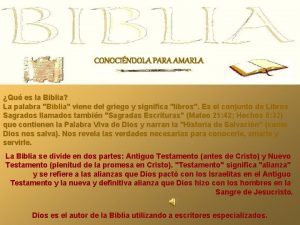 Qu es la biblia