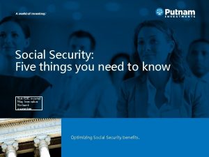 Social Security Five things you need to know