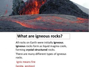 Ignition rock