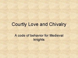 Code of chivalry