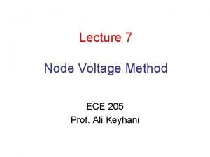 Node voltage method