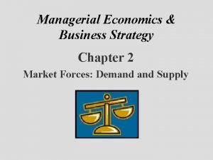 Managerial Economics Business Strategy Chapter 2 Market Forces