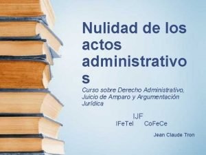 Nulidad de los actos administrativo s Curso sobre