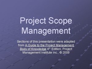 Project scope presentation