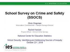 School survey on crime and safety