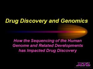 Drug Discovery and Genomics How the Sequencing of