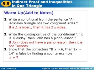 Indirect proof and inequalities in one triangle 5-5