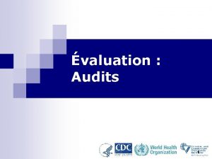 valuation Audits 1 Objectifs dapprentissage A la fin