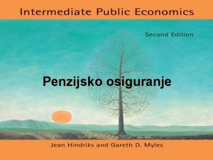 Penzijsko osiguranje VIII Issues of Time 1 Uvod