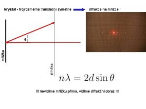 krystal trojrozmrn translan symetrie difrakce na mce stntko