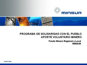 PROGRAMA DE SOLIDARIDAD CON EL PUEBLO APORTE VOLUNTARIO