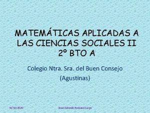 MATEMTICAS APLICADAS A LAS CIENCIAS SOCIALES II 2