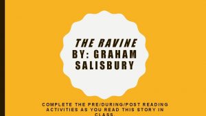 Graham salisbury the ravine