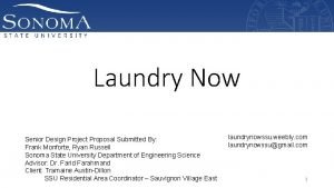 Laundry project proposal