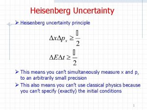 Heisenberg Uncertainty Heisenberg uncertainty principle This means you Heisenberg Uncertainty Heisenberg uncertainty principle This means you