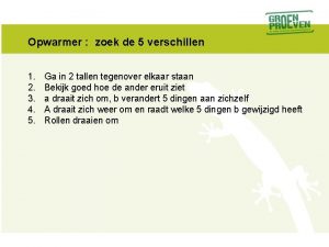 Opwarmer zoek de 5 verschillen 1 2 3